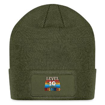 Level 10 Unlocked - Patch Beanie - olive - Front