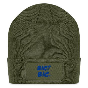 BIG? BIG. Word Art  - Patch Beanie - olive - Front