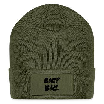 BIG? BIG. Midnight Monochrome Glyph - Patch Beanie - olive - Front