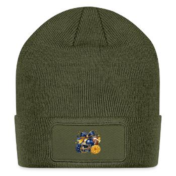 Blue Gold Team Spirit Collage - Patch Beanie - olive - Front