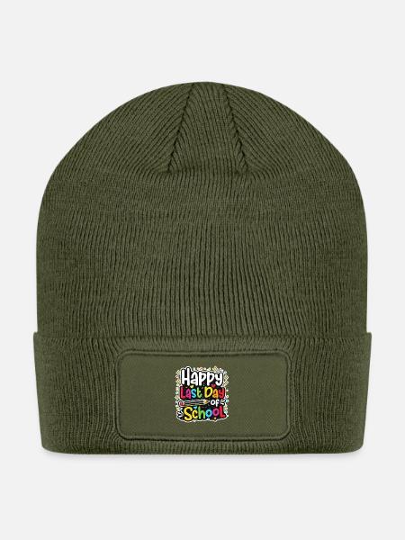 Happy Last Day of School - Patch Beanie - olive