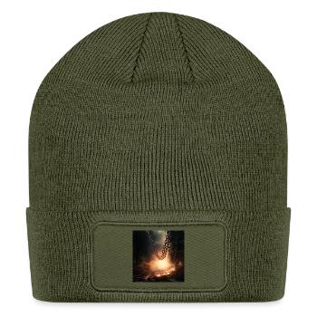 Ember Chains in the Furnace - Patch Beanie - olive - Front