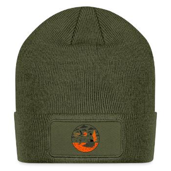Cottage Core Sunset by the Lake - Patch Beanie - olive - Front