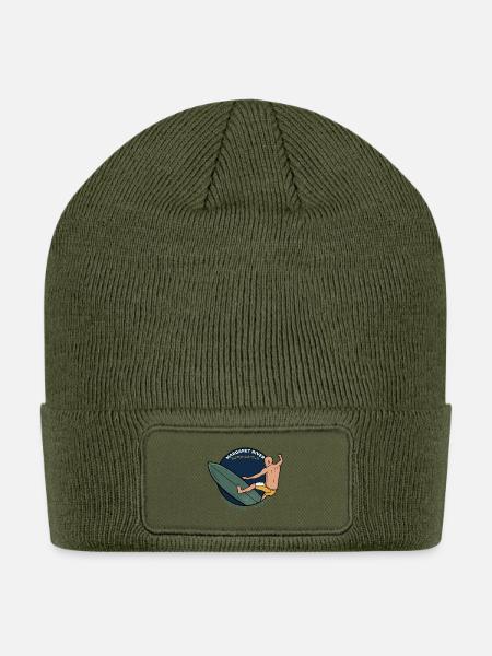 Vintage Margaret River Western Australia Surf - Patch Beanie - olive