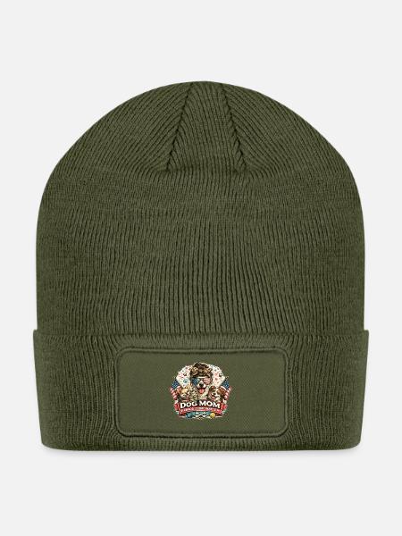 Dog Mom Chaos Coordinator - Patch Beanie - olive