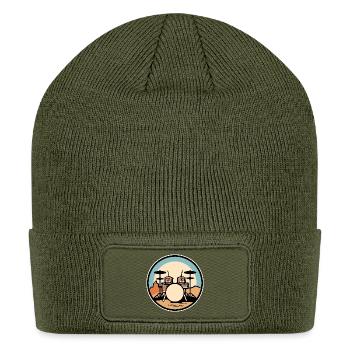 Drum Kit Artwork - Patch Beanie - olive - Front