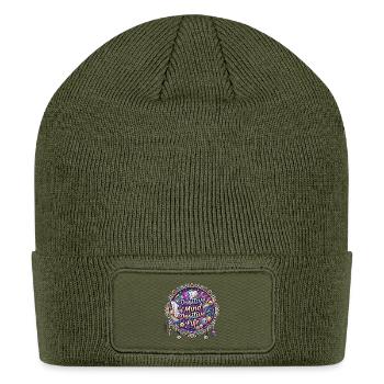 Positive Mind Positive Life Mandala - Patch Beanie - olive - Front