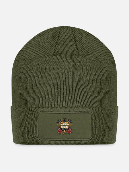 Sailor Soul Anchor Tattoo Art - Vintage Nautical - Patch Beanie - olive