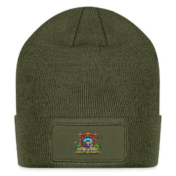 First Day Pixel Adventure School - Patch Beanie - olive - Front