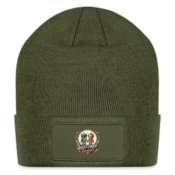 Rust-Free Romance Robots - Patch Beanie - olive - Front