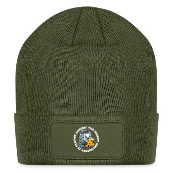The Secret Ingredient Is Always Cheese - Funny Coo - Patch Beanie - olive - Front