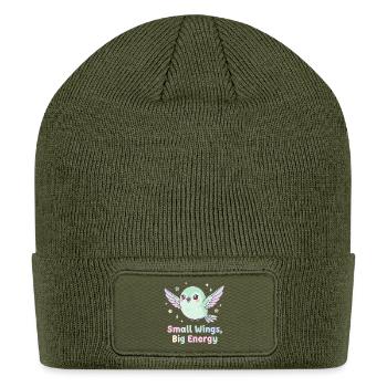 Small Wings, Big Energy - Patch Beanie - olive - Front