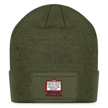 Silent Night Gaming Night All Calm Screens Bright - Patch Beanie - olive - Front