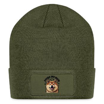 Shiba Inu Mom – Cute Gift for Dog Lovers - Patch Beanie - olive - Front