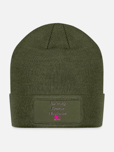 Your Favorite Notification - Patch Beanie - olive