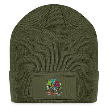 Neon NYC Skate Splash - Patch Beanie - olive - Front