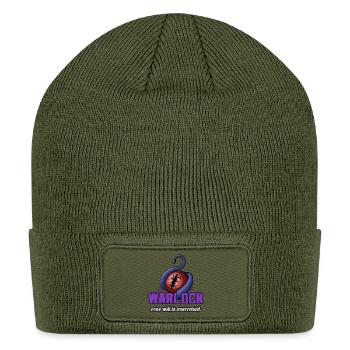 Warlock Class Free Will RPG Tabletop - Patch Beanie - olive - Front