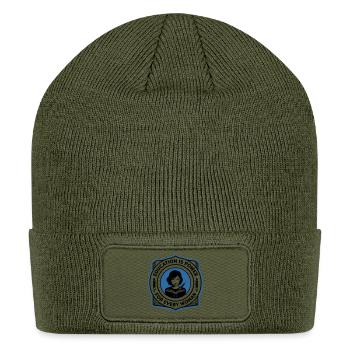 Moonlit Witch Silhouette - Patch Beanie - olive - Front