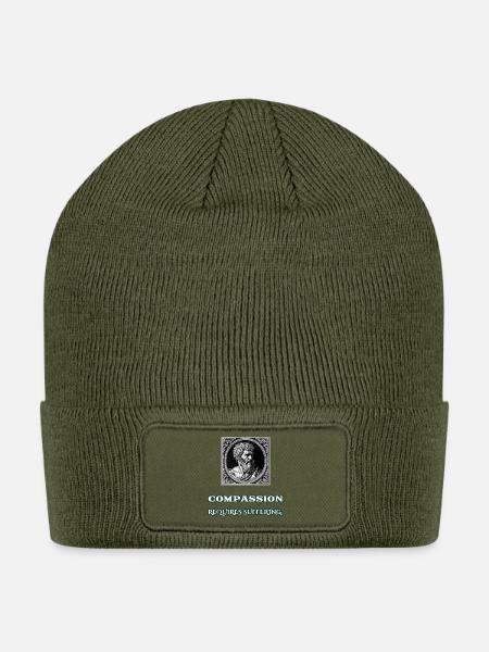 Classical Bust Compassion Suffering - Patch Beanie - olive