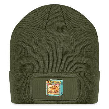 Expecting Mother Bun In The Oven Funny Pregnancyv - Patch Beanie - olive - Front