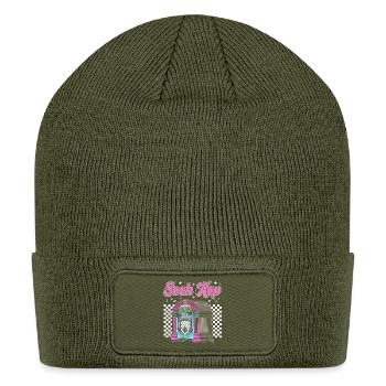 950s Party Sock Hop - Patch Beanie - olive - Front