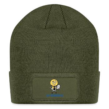 Bad Decisions Inc. Funny Stressed CEO Lightbulb - Patch Beanie - olive - Front