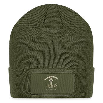 UNHINDERED BY JESUS - Patch Beanie - olive - Front