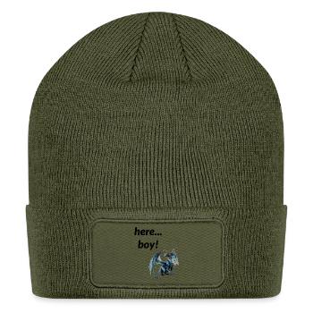 here...boy! - Patch Beanie - olive - Front