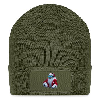 Futuristic Santa DJ - Patch Beanie - olive - Front