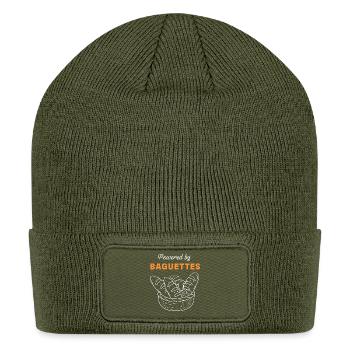 French Bread Baguette - Patch Beanie - olive - Front