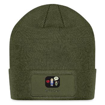 THE ATTENTION SEEKER - Patch Beanie - olive - Front