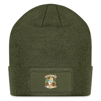 Mistakes Help Us Grow Cute Eraser Motivation - Patch Beanie - olive - Front