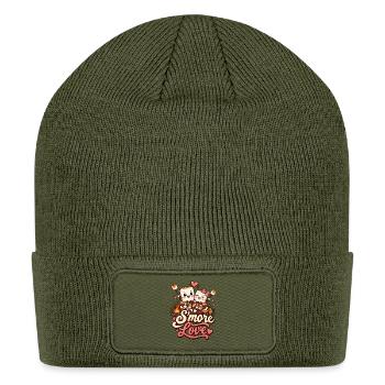 S'more Love Camp Night Smores Campfire - Patch Beanie - olive - Front