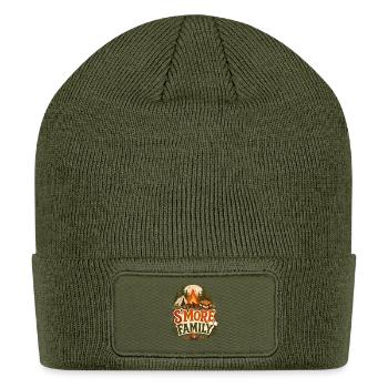 Smore Family Campfire Smores Camping - Patch Beanie - olive - Front