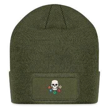 TABLETOP GAMER DICE SKULL PIRATE JOLLY ROGER - Patch Beanie - olive - Front