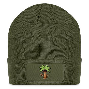Palm Pal Coconut Sip Mascot - Patch Beanie - olive - Front