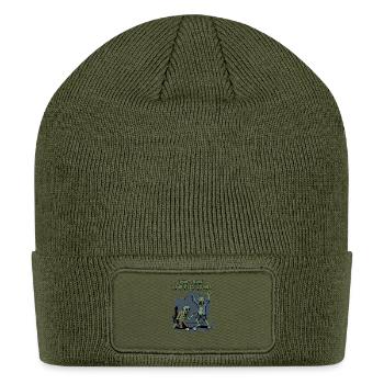 Don't Roll Your Eyes At Me Funny Zombie Halloween - Patch Beanie - olive - Front