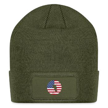 Patriotic Hockey Hero - Patch Beanie - olive - Front