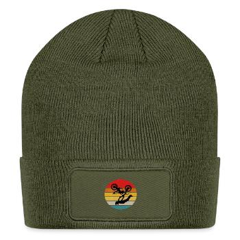 Sunset BMX Stunt Silhouette - Patch Beanie - olive - Front