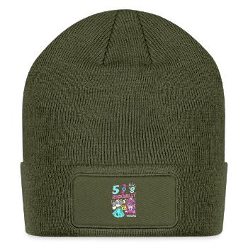 Sock Hop Party Rockabilly - Patch Beanie - olive - Front