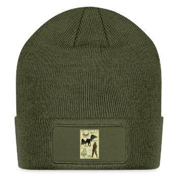 North American Cryptids Poster - Patch Beanie - olive - Front