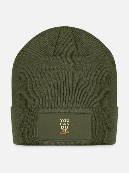 You Can Do It Banner - Patch Beanie - olive