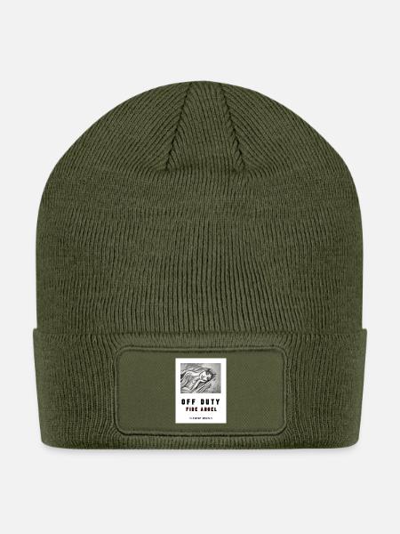 Off Duty Fire Angel - Patch Beanie - olive