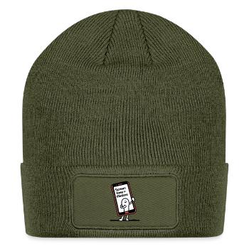 Screen Time Equals Lifetime - Patch Beanie - olive - Front