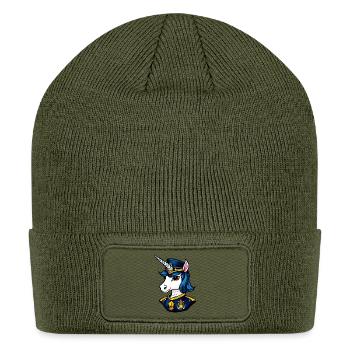 Unicorn policeman - Patch Beanie - olive - Front