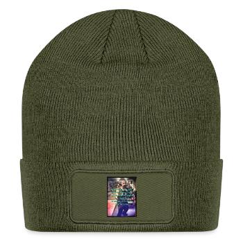 Online entrepreneur/work at home business  - Patch Beanie - olive - Front