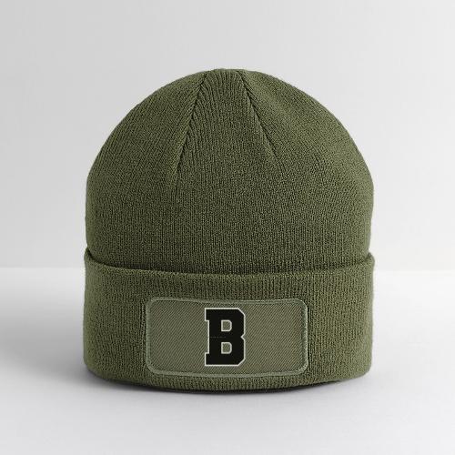 Varsity Letter B Athletic Alphabet Graphic - Patch Beanie