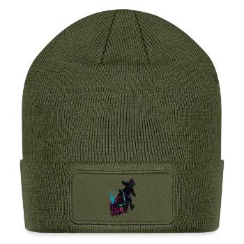 Neon Moto Rider Splash - Patch Beanie - olive - Front