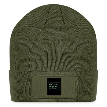 Motivation Not Found T-Shirt – Funny & Comfy Tee - Patch Beanie - olive - Front