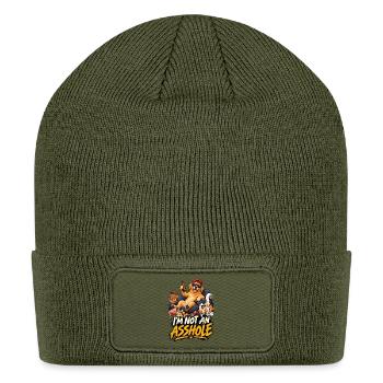im not an asshole - Patch Beanie - olive - Front